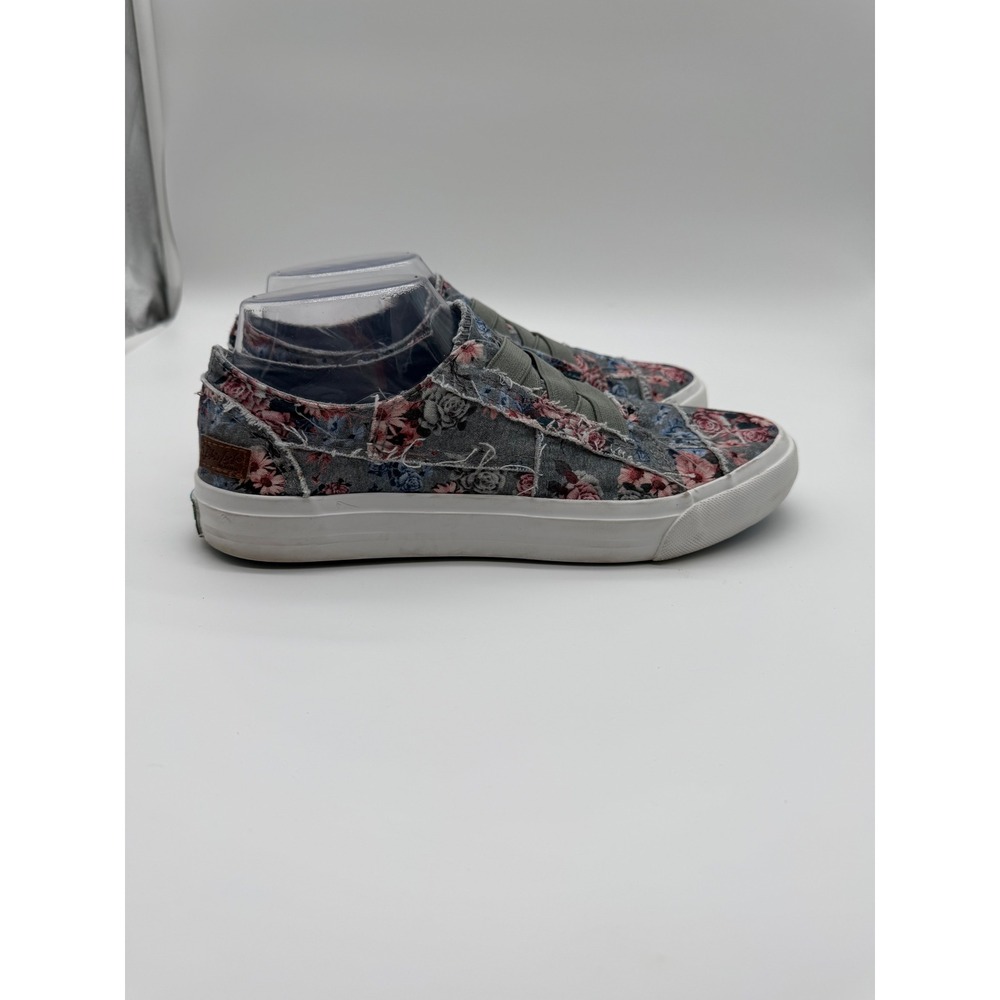 Blowfish Malibu Marley Floral Slip On Sneakers Grey Pink Canvas Shoes Women 8.5 - Picture 4 of 7